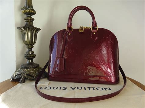 rouge fauviste vernis leather louis vuitton alma pm replica